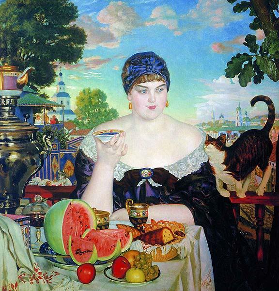 Boris Kustodiev The Merchant Wife Sweden oil painting art